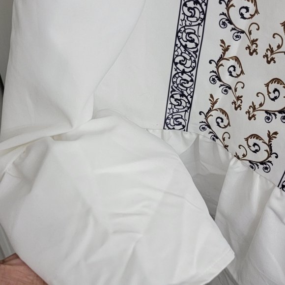 Boho Teen Girls Floral Ruffle Hem Belted Cami Dress Size: 10/11 White NWOT Shein - Picture 10 of 10